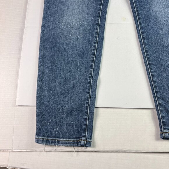 Judy Blue Jeans Womens 32x28* Boyfriend Mid Rise Blue Faded Stretch Denim Tag 30 - Picture 7 of 16